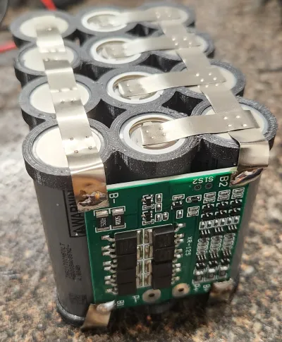 Spot welded batteries